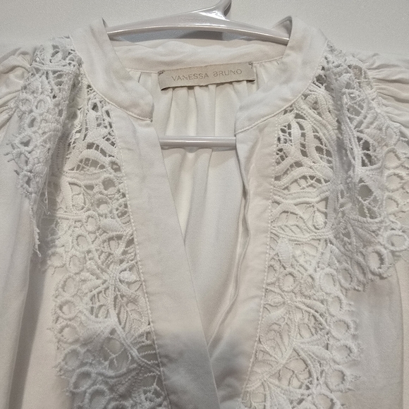 Vanessa Bruno Bell Top V-neck ¾ Sleeves Pull on Size S/XS - Picture 7 of 12